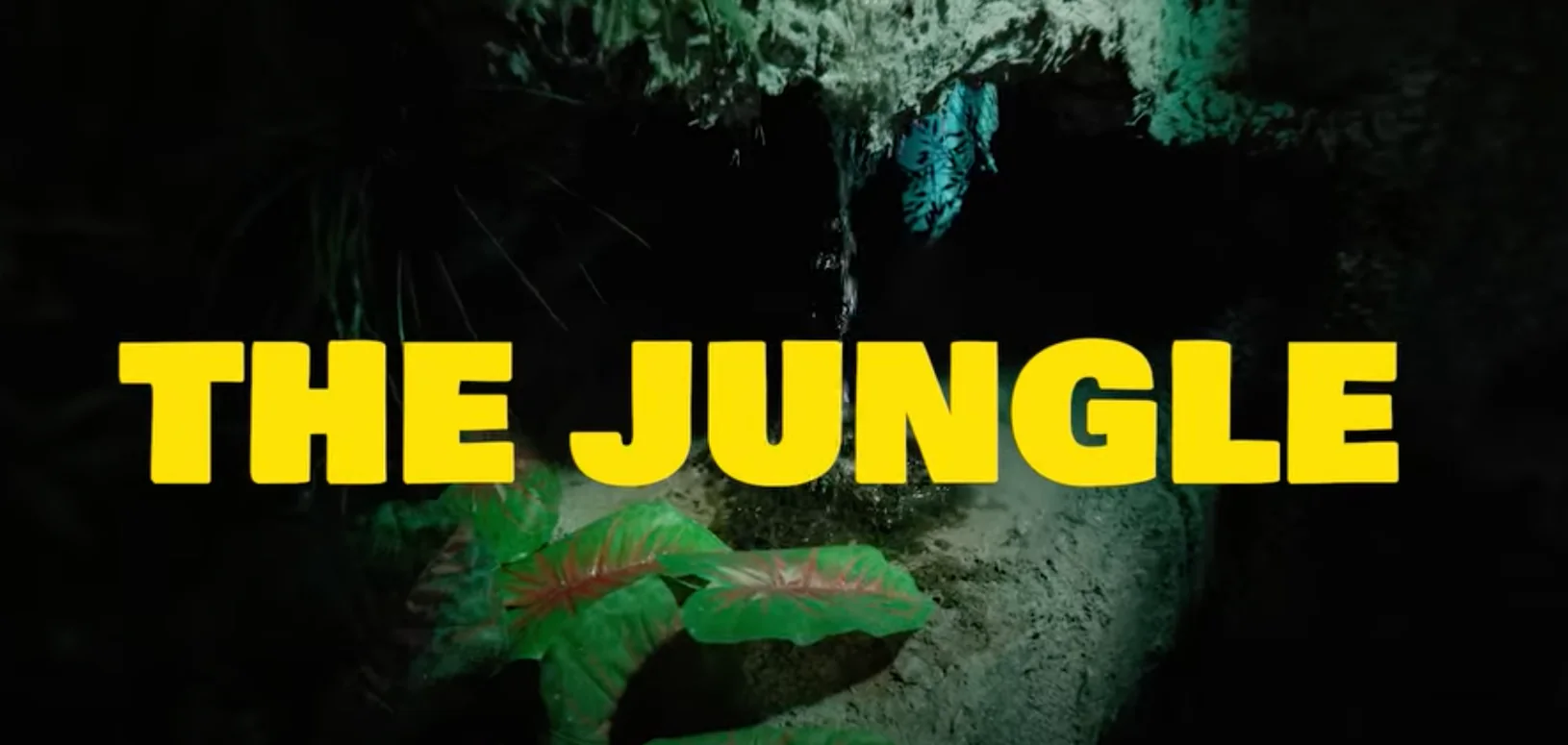 The Jungle promotional film still showing foliage and the game's title